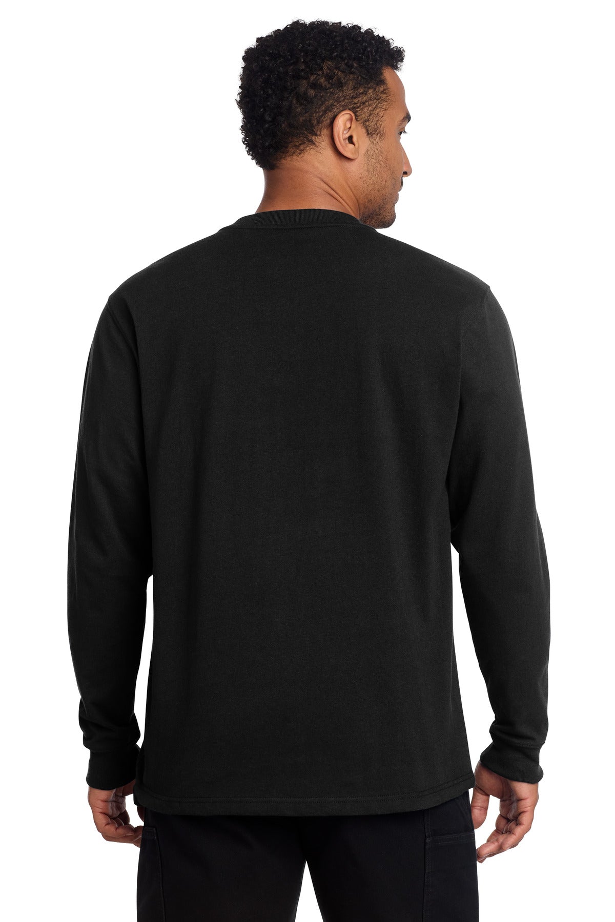 Carhartt Long Sleeve Henley T-Shirt CTK128 - Black - back