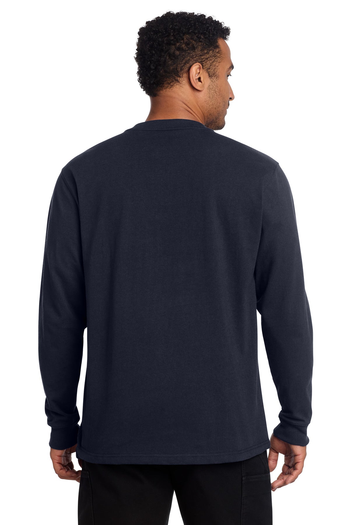 Carhartt Long Sleeve Henley T-Shirt CTK128 - Navy - back