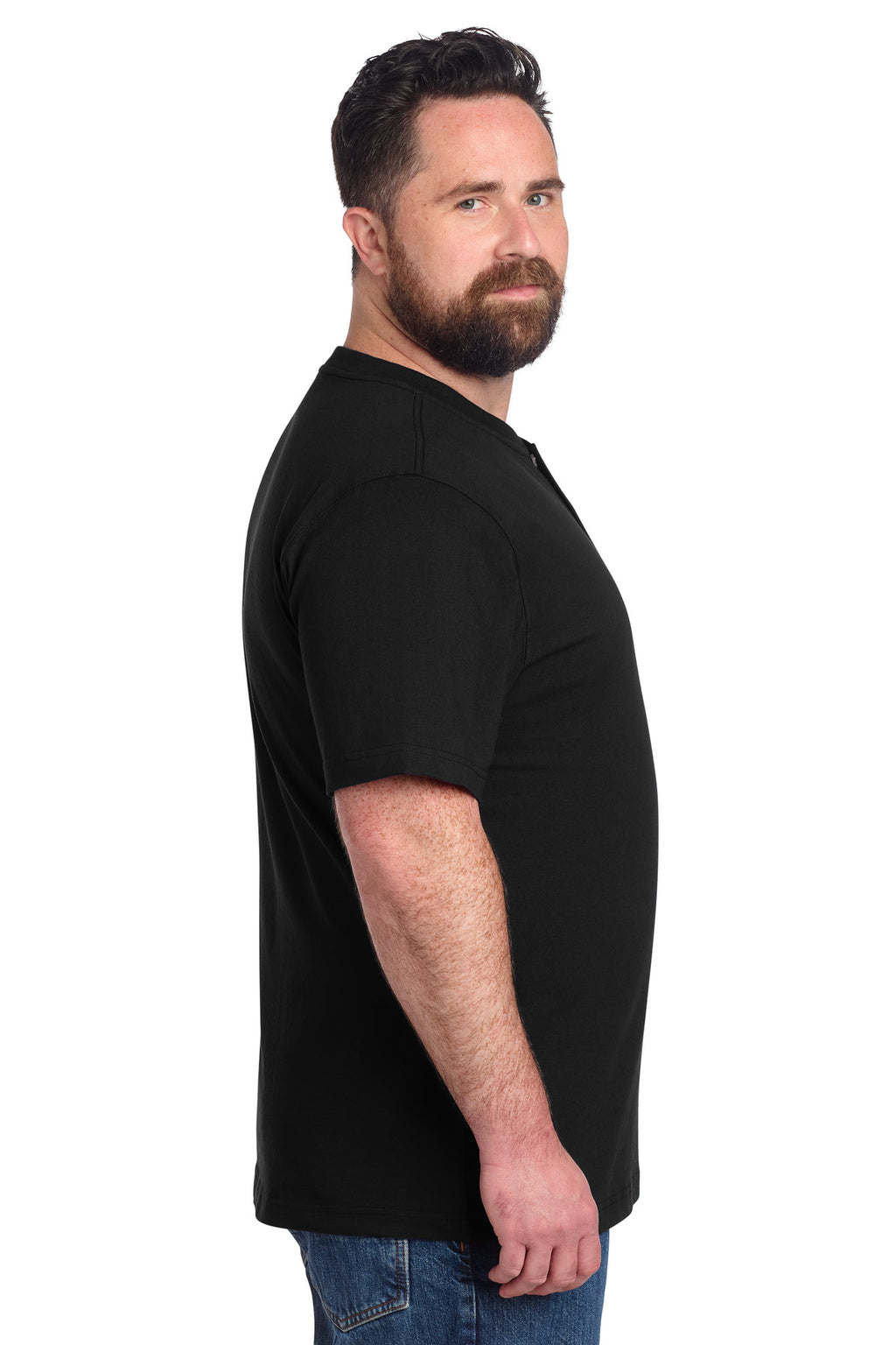 Carhartt Short Sleeve Henley T-Shirt CTK84 - Black - side