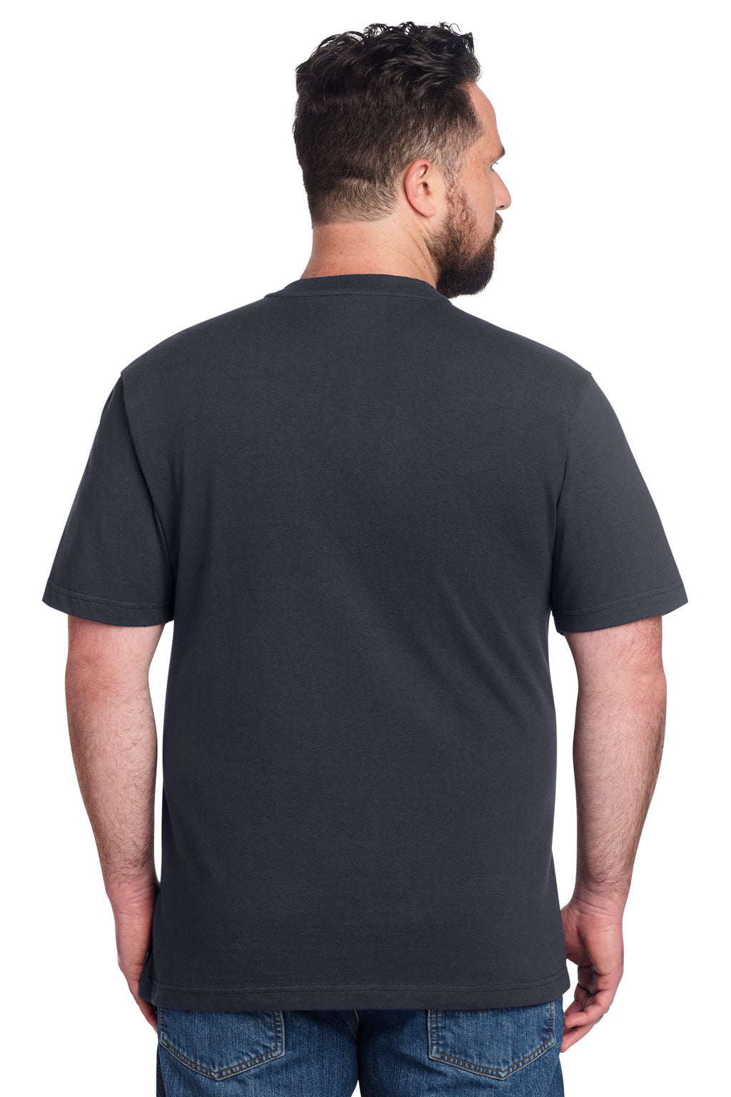 Carhartt Short Sleeve Henley T-Shirt CTK84 - Navy - back