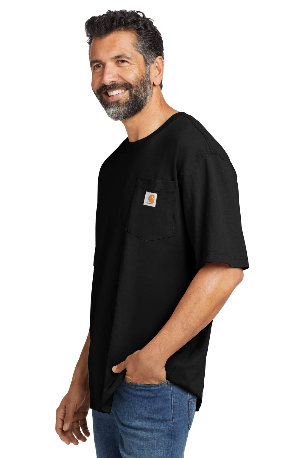 Carhartt Workwear Pocket Short Sleeve T-Shirt. CTK87 - Black - side
