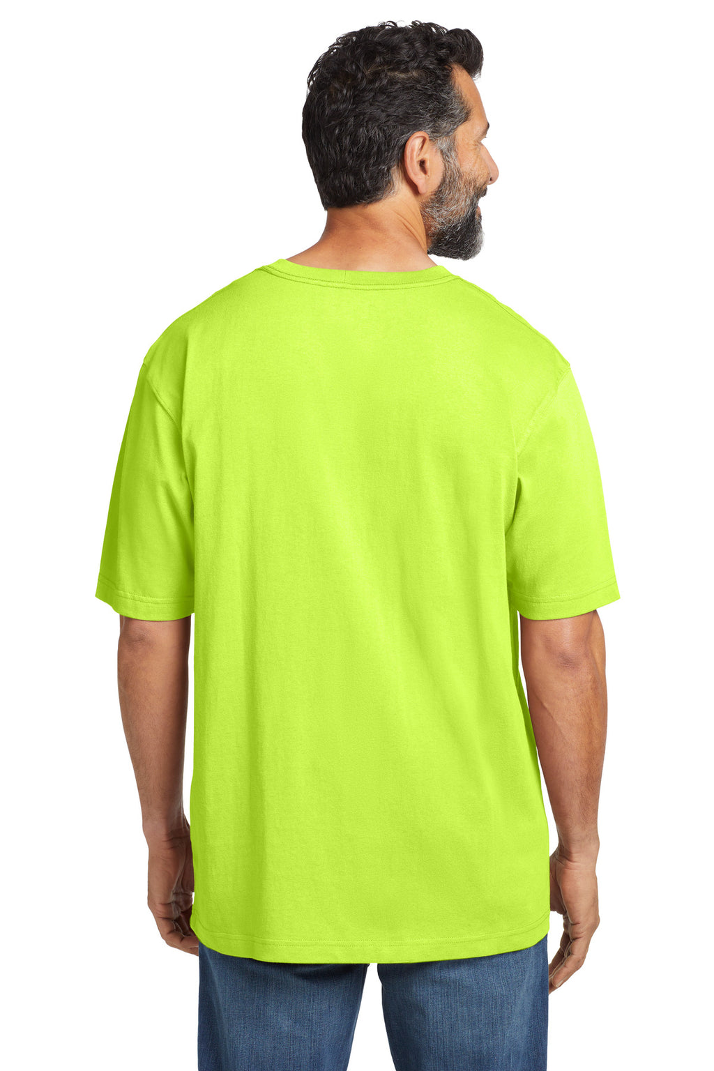 Carhartt Workwear Pocket Short Sleeve T-Shirt. CTK87 - Brite Lime - back