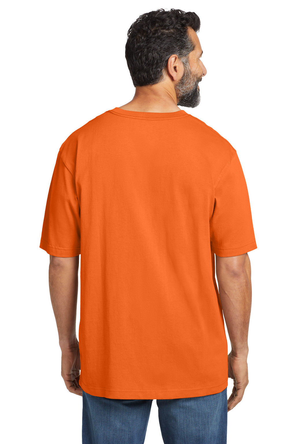 Carhartt Workwear Pocket Short Sleeve T-Shirt. CTK87 - Brite Orange - back