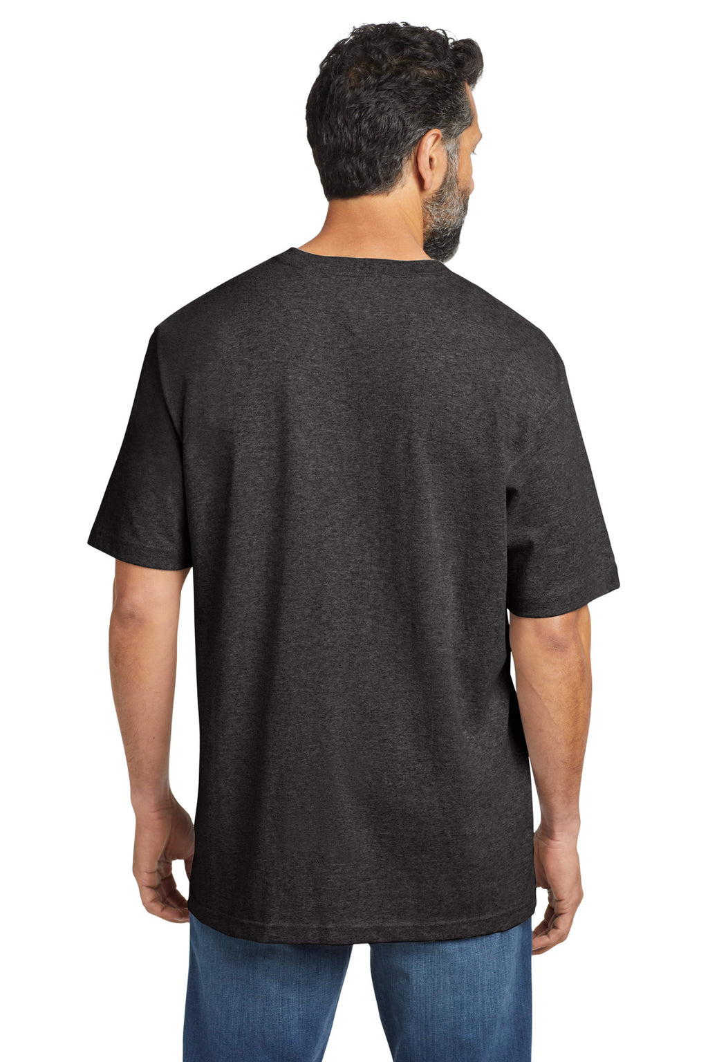 Carhartt Workwear Pocket Short Sleeve T-Shirt. CTK87 - Carbon Heather - back