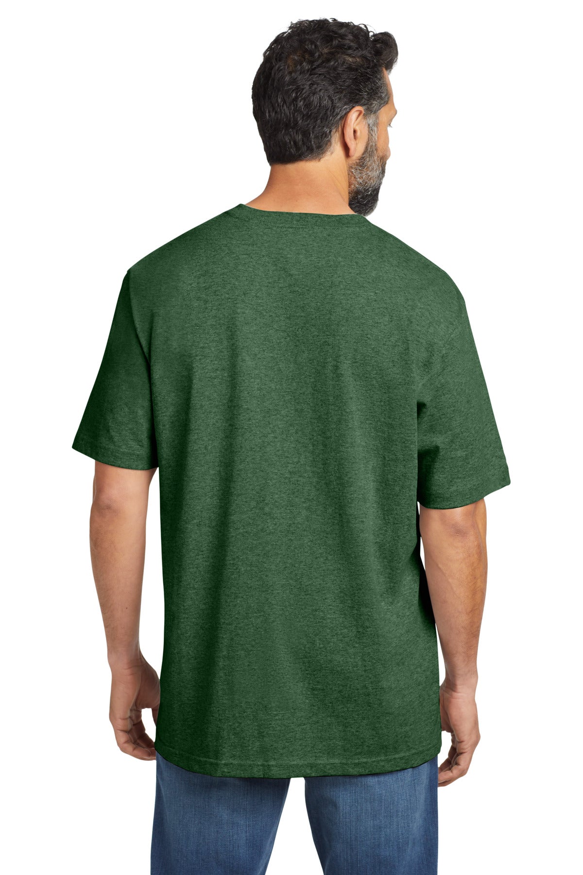 Carhartt Workwear Pocket Short Sleeve T-Shirt. CTK87 - North Woods Heather - back