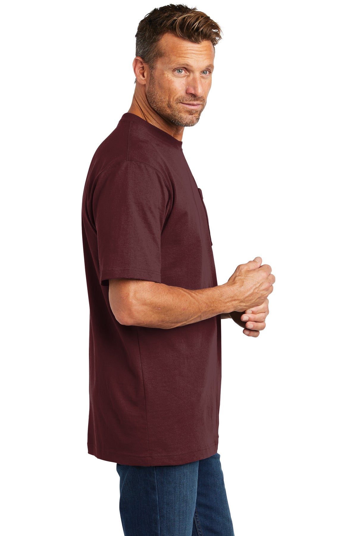 Carhartt Workwear Pocket Short Sleeve T-Shirt. CTK87 - Port - side
