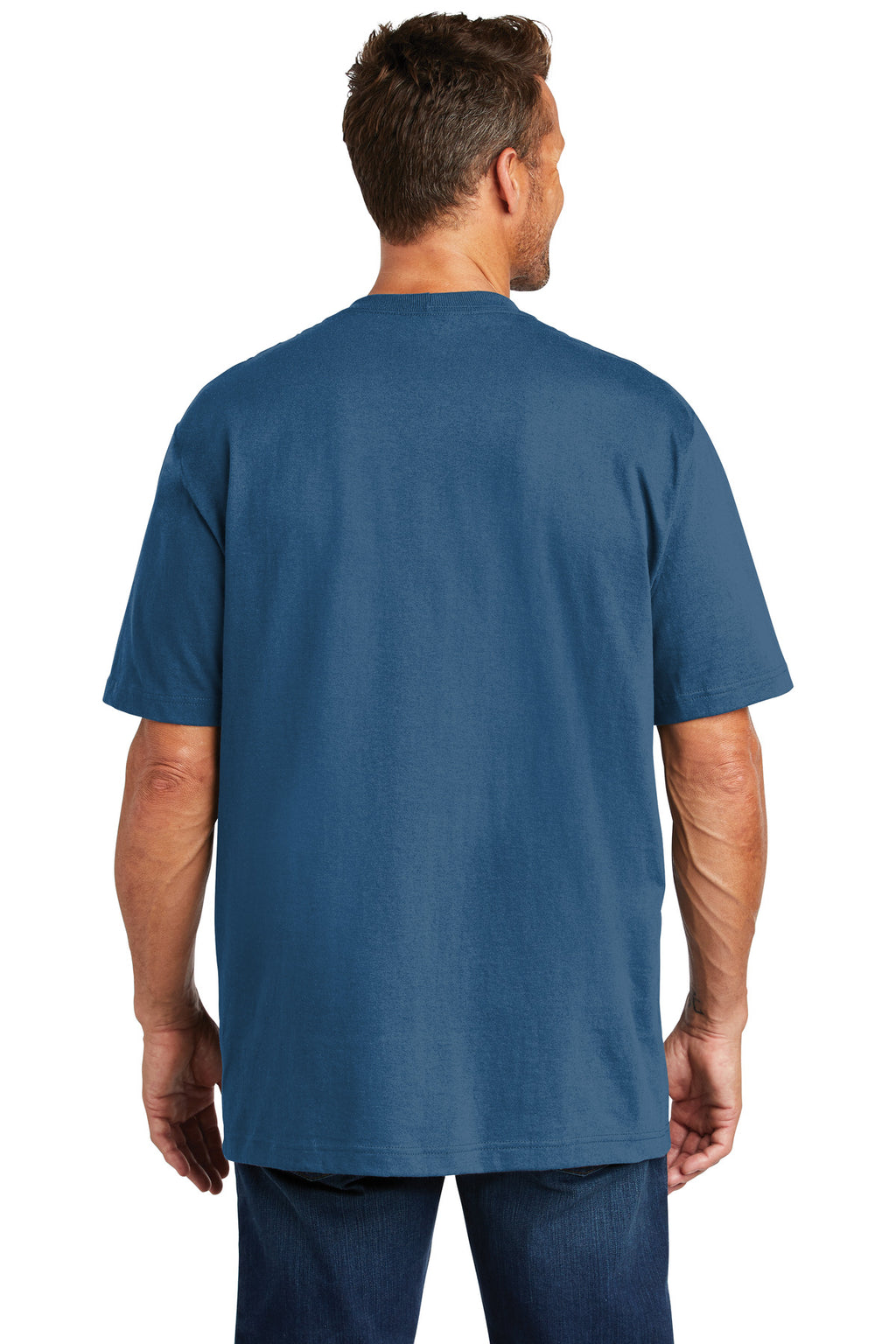 Carhartt Workwear Pocket Short Sleeve T-Shirt. CTK87 - Stream Blue - back