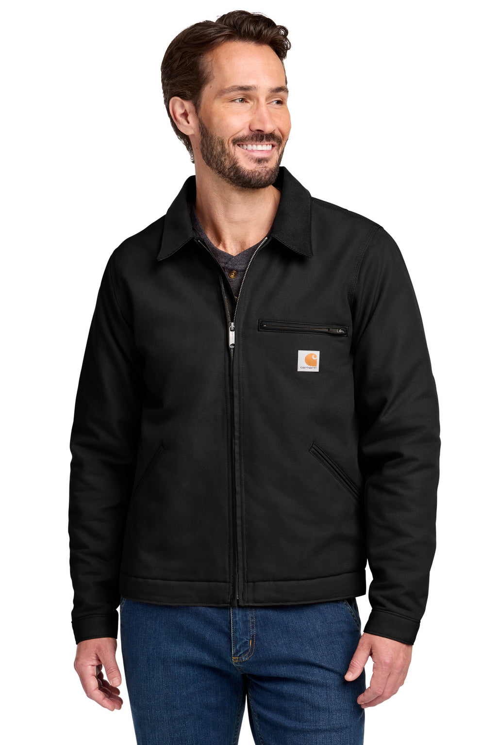 Carhartt Tall Duck Detroit Jacket CTT103828 - Black - front