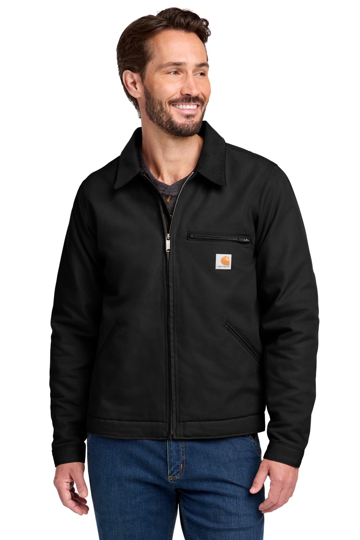 Carhartt Tall Duck Detroit Jacket CTT103828 - Black - front