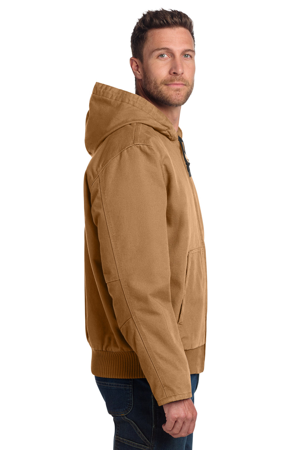 Carhartt Tall Washed Duck Active Jac. CTT104050 - Carhartt Brown - side