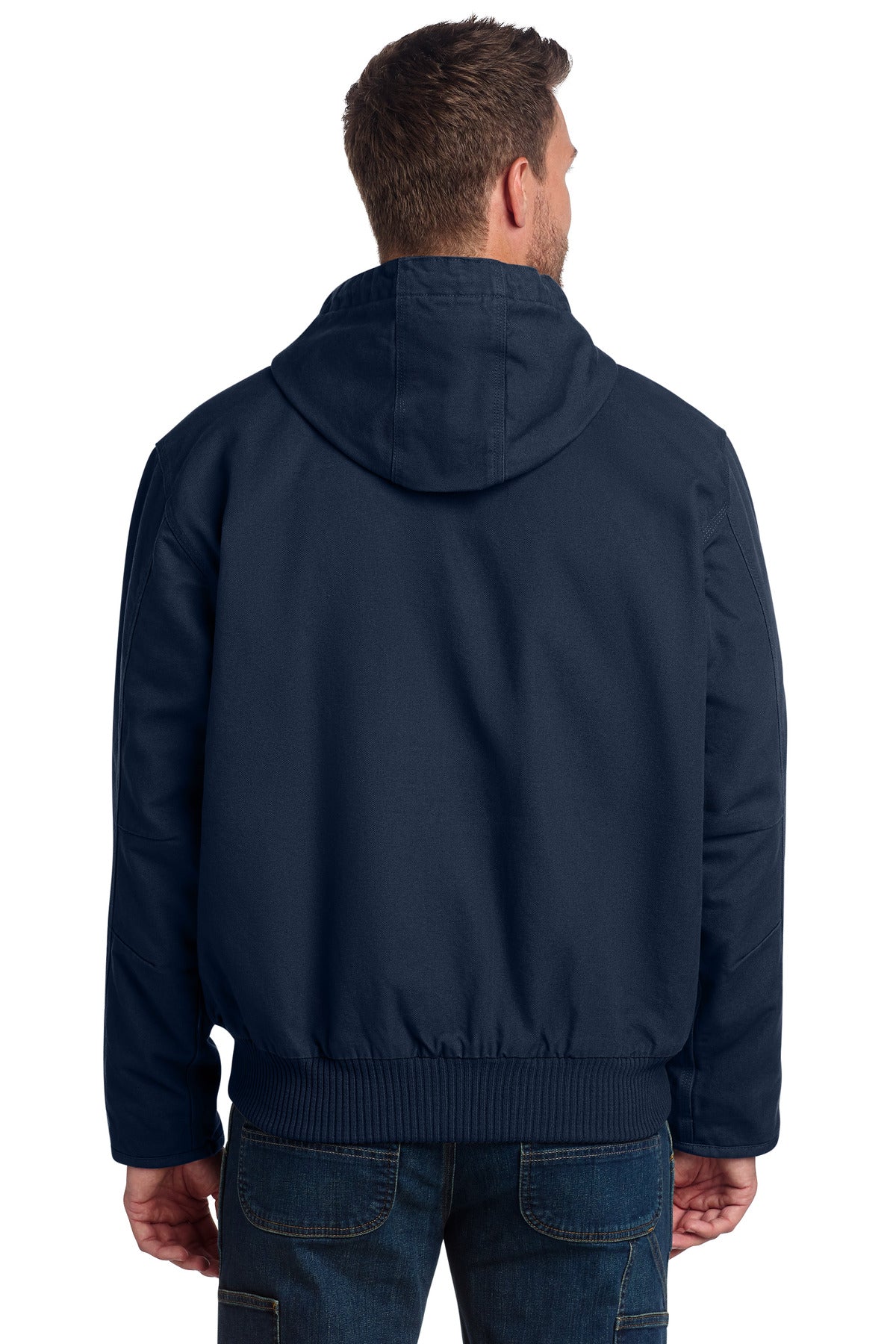 Carhartt Tall Washed Duck Active Jac. CTT104050 - Navy - back