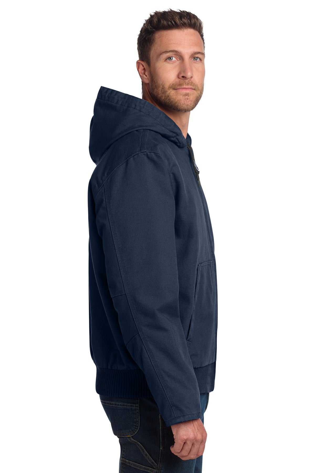 Carhartt Tall Washed Duck Active Jac. CTT104050 - Navy - side