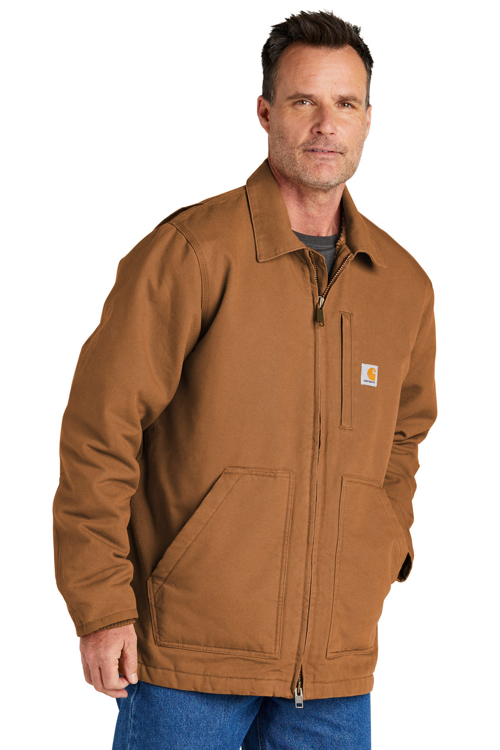 Carhartt Tall Sherpa-Lined Coat CTT104293 - Carhartt Brown - three_q