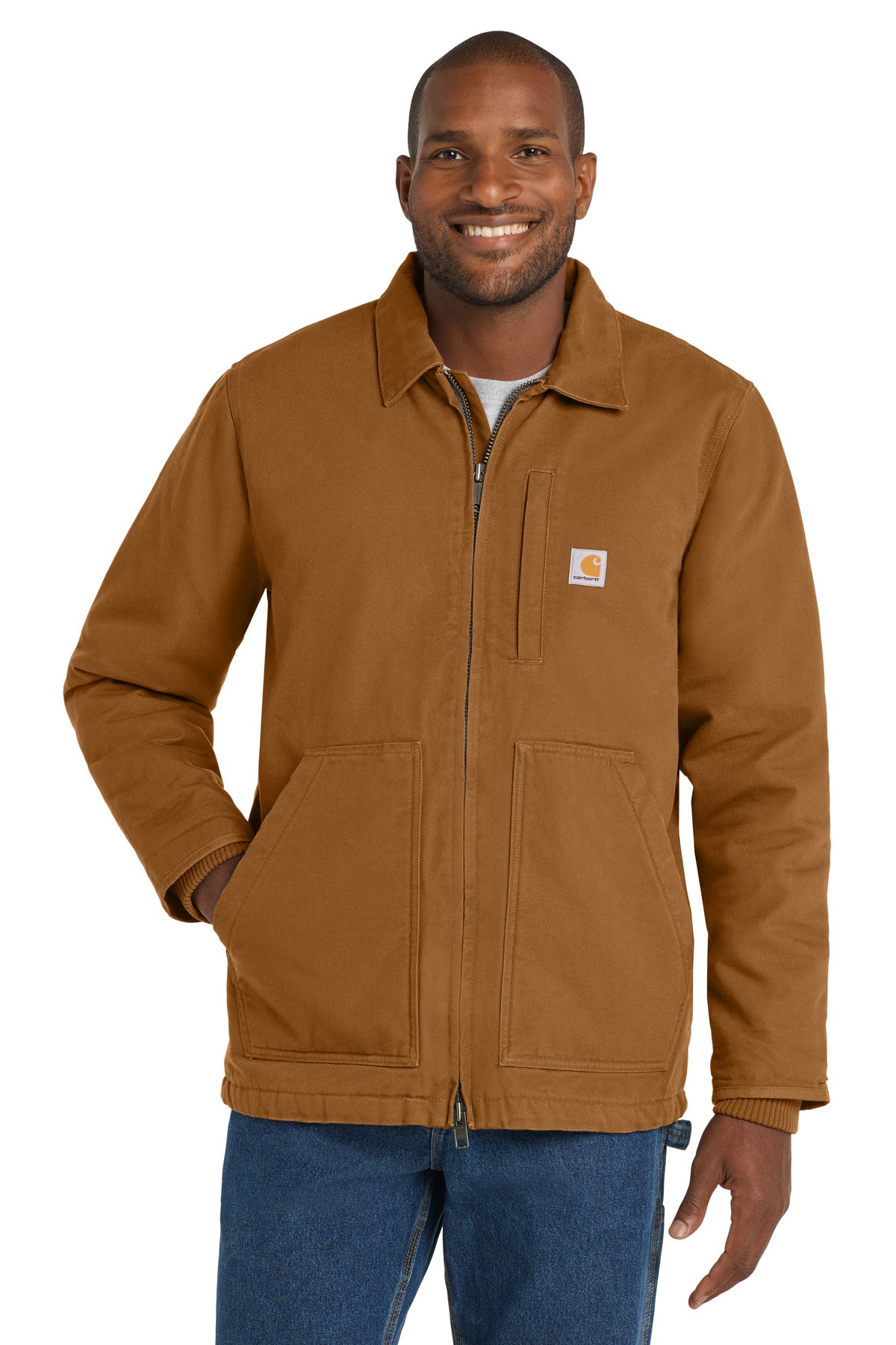 Carhartt Tall Sherpa-Lined Coat CTT104293 - Carhartt Brown - front