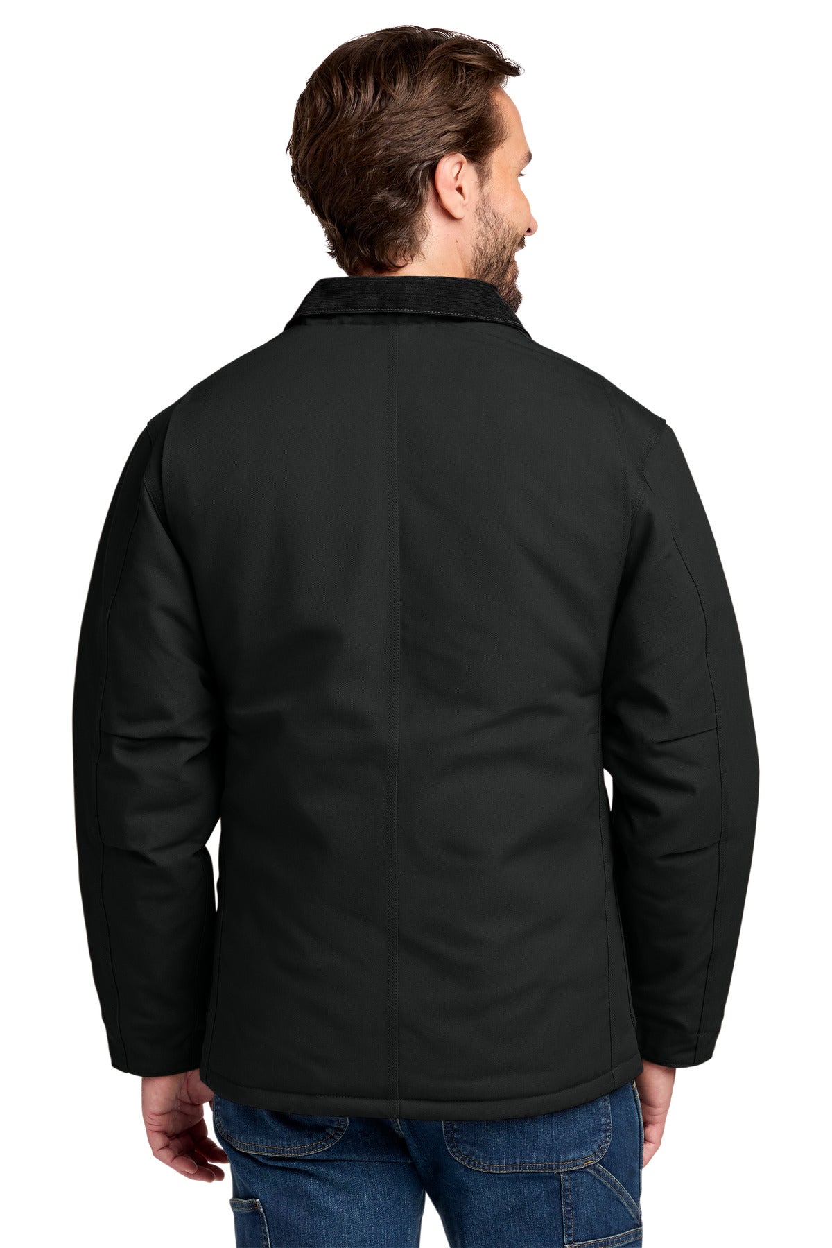 Carhartt Tall Duck Traditional Coat. CTT106674 - Black - back