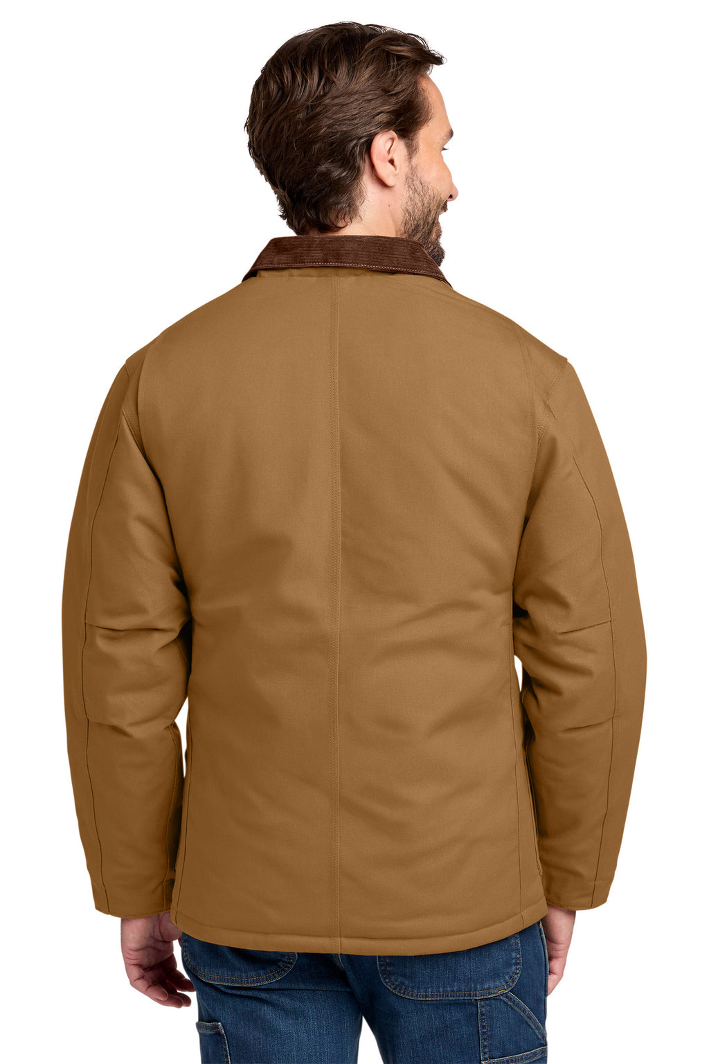 Carhartt Tall Duck Traditional Coat. CTT106674 - Carhartt Brown - back