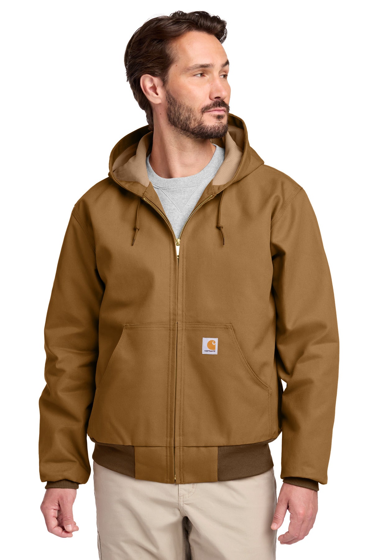 Carhartt Tall Thermal-Lined Duck Active Jac. CTT106678 - Carhartt Brown - front