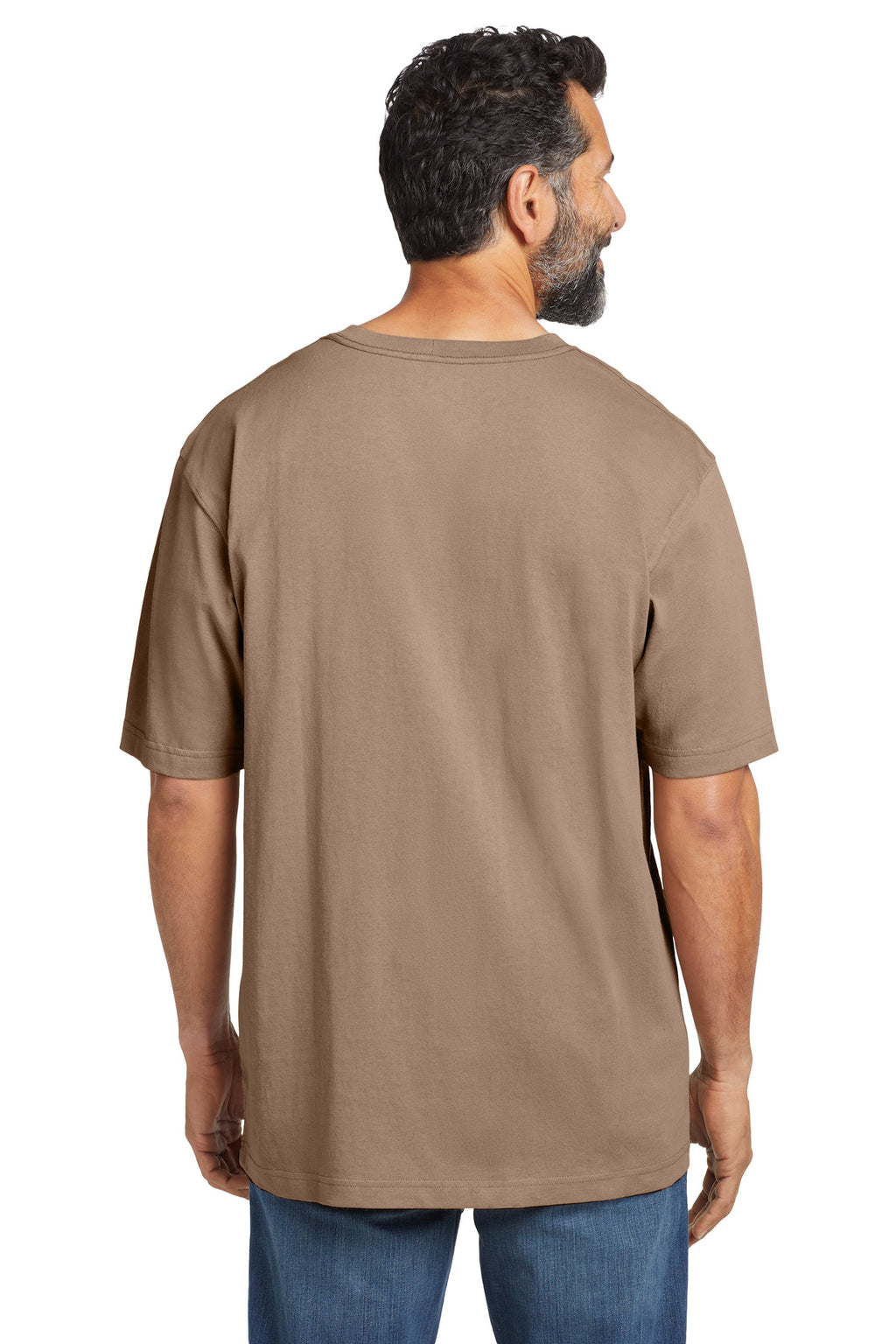 Carhartt Tall Workwear Pocket Short Sleeve T-Shirt. CTTK87 - Desert - back
