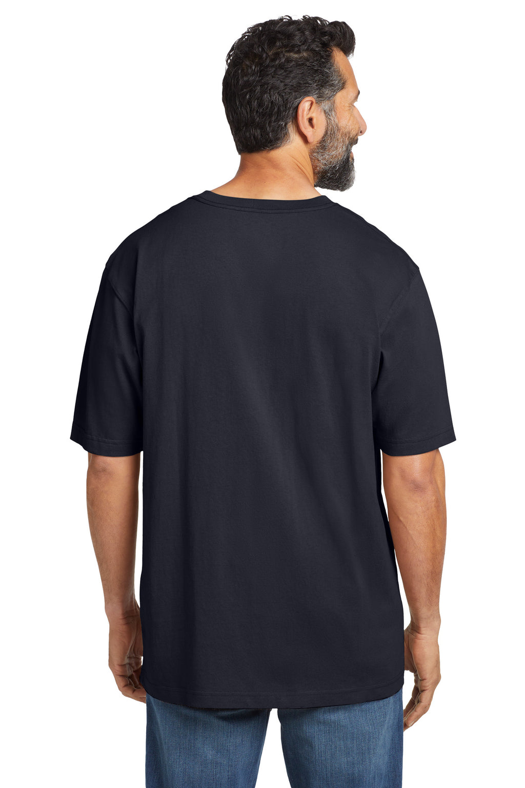 Carhartt Tall Workwear Pocket Short Sleeve T-Shirt. CTTK87 - Navy - back