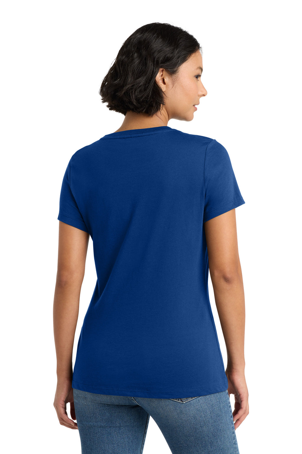 District Women's Perfect Weight Tee. DM104L - Deep Royal - back