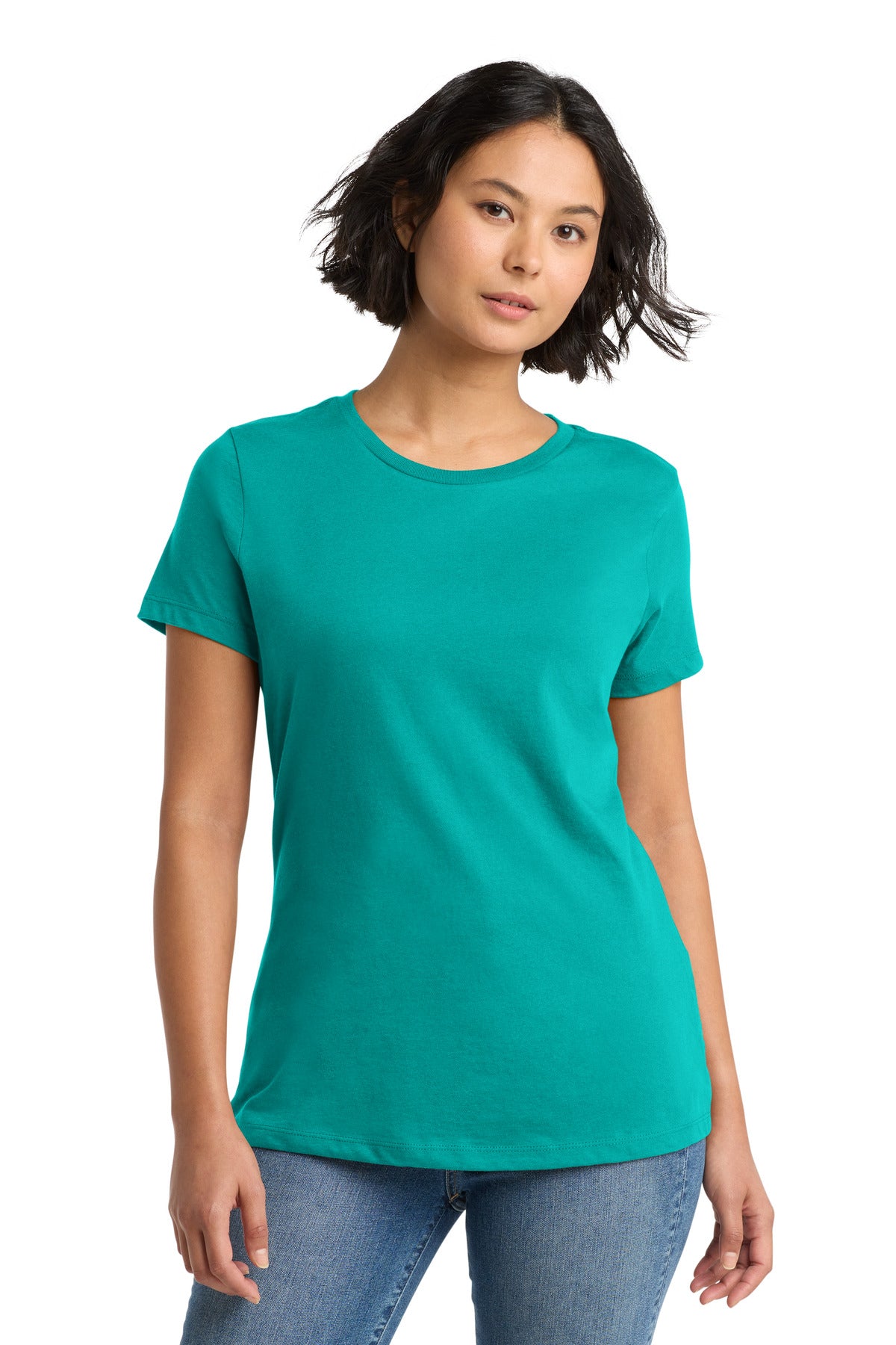 District Women's Perfect Weight Tee. DM104L - Jade - front