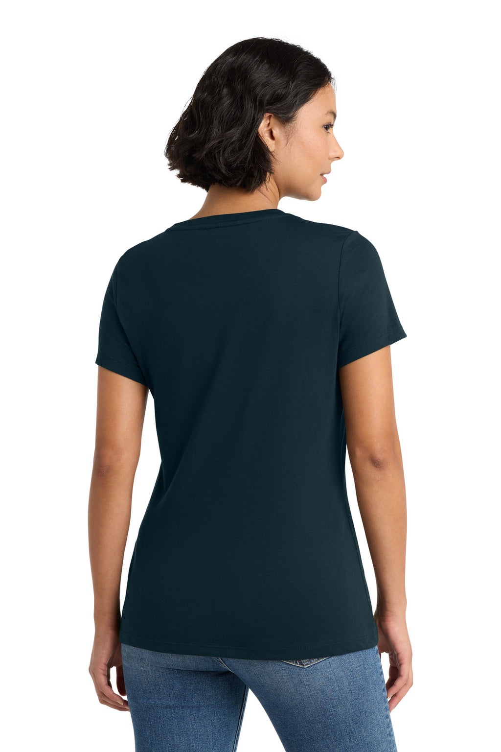District Women's Perfect Weight Tee. DM104L - New Navy - back