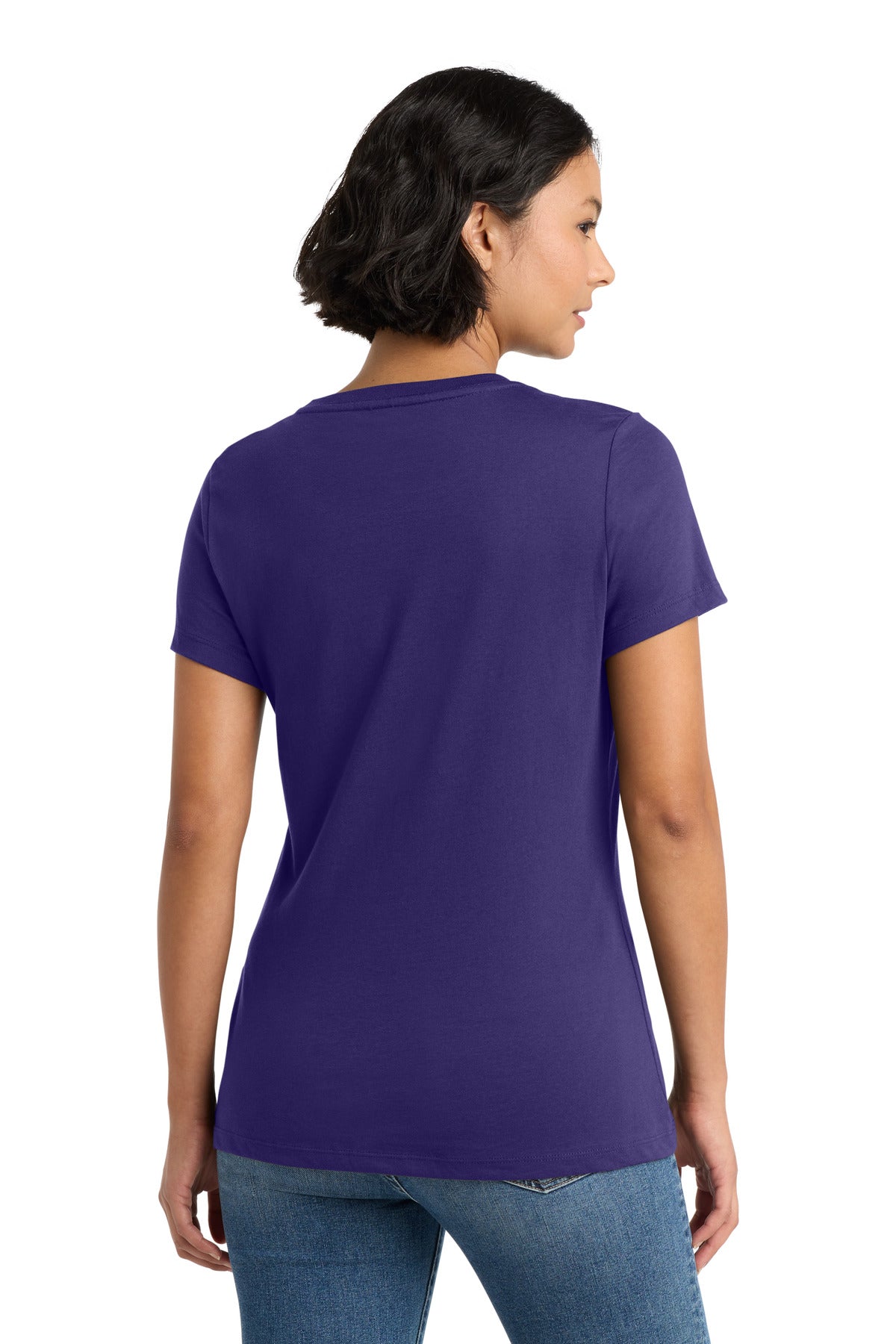 District Women's Perfect Weight Tee. DM104L - Purple - back