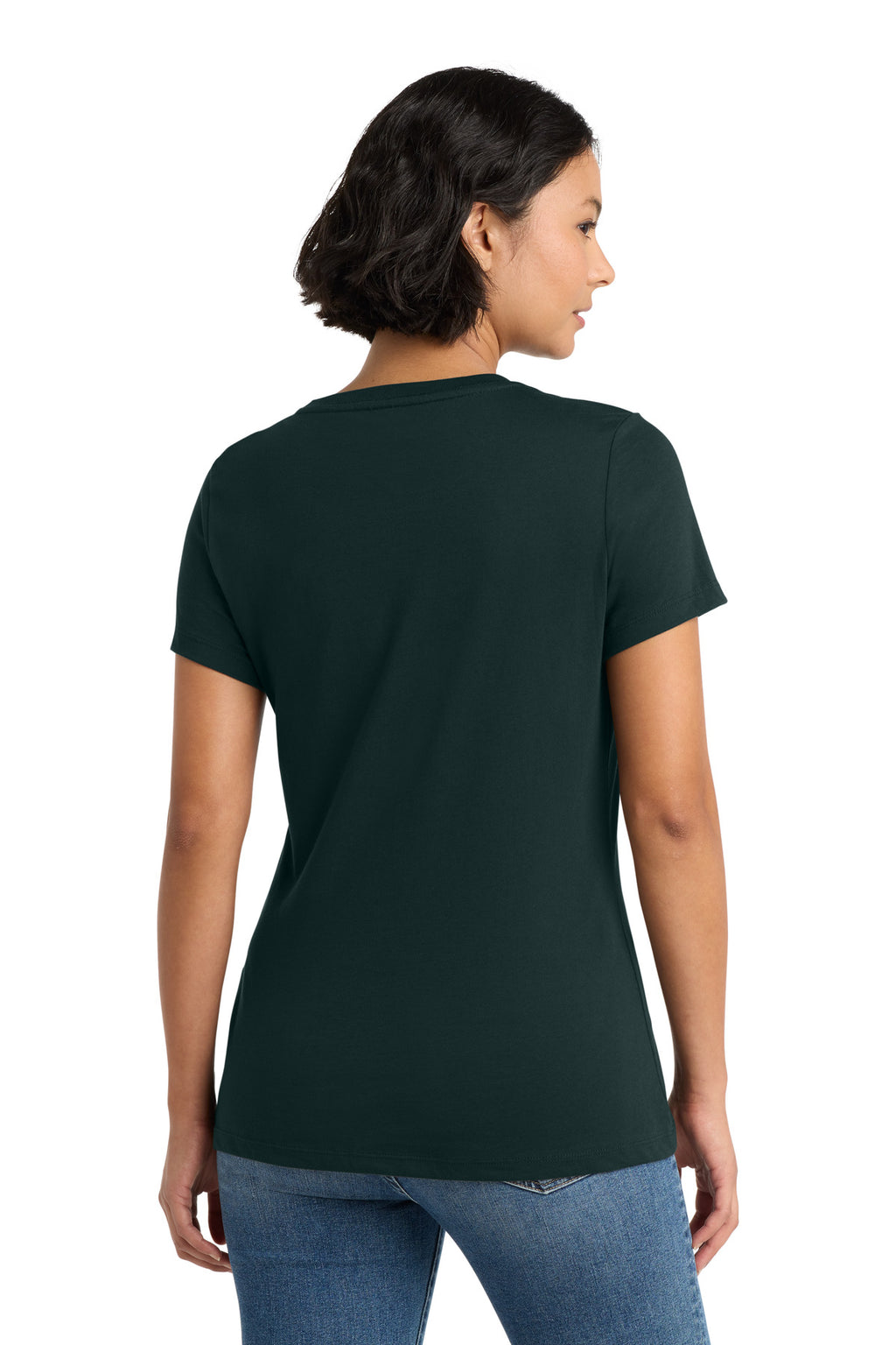 District Women's Perfect Weight Tee. DM104L - Rainforest - back