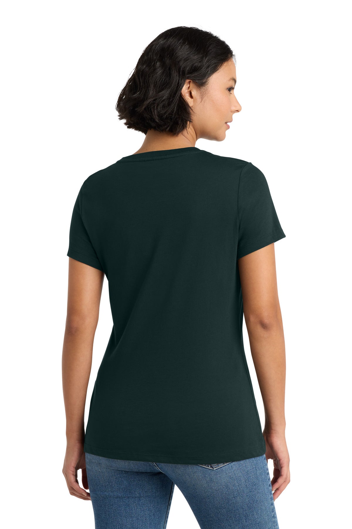 District Women's Perfect Weight Tee. DM104L - Rainforest - back