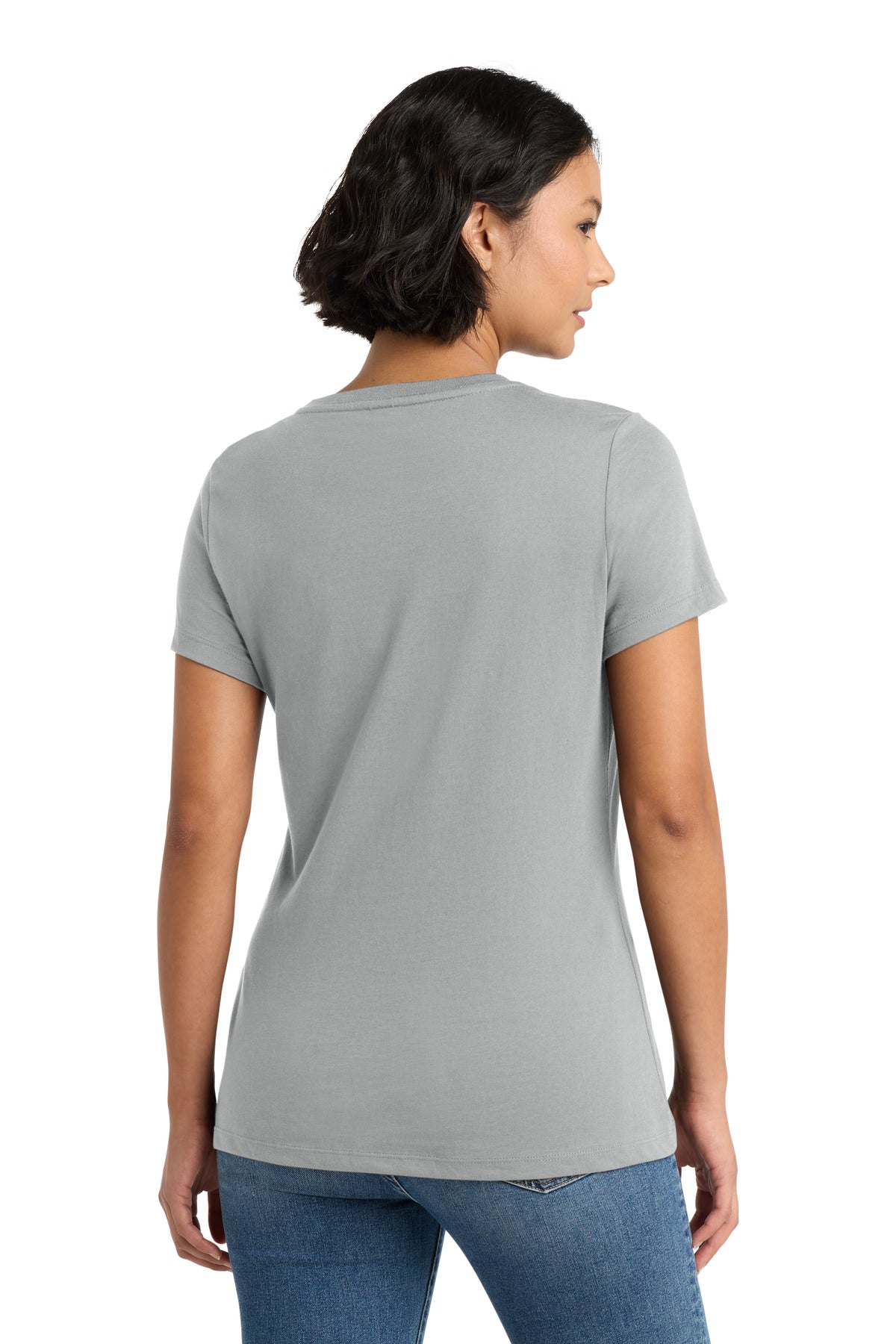 District Women's Perfect Weight Tee. DM104L - Silver - back