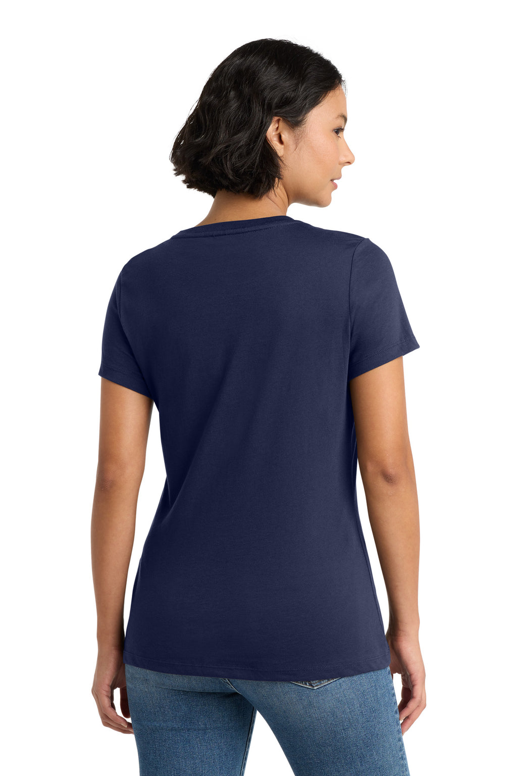 District Women's Perfect Weight Tee. DM104L - Tanzanite - back