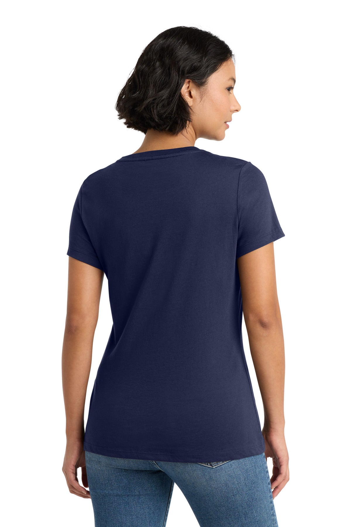 District Women's Perfect Weight Tee. DM104L - Tanzanite - back