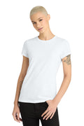 District Women's Perfect Blend CVC Tee. DM108L - White - front