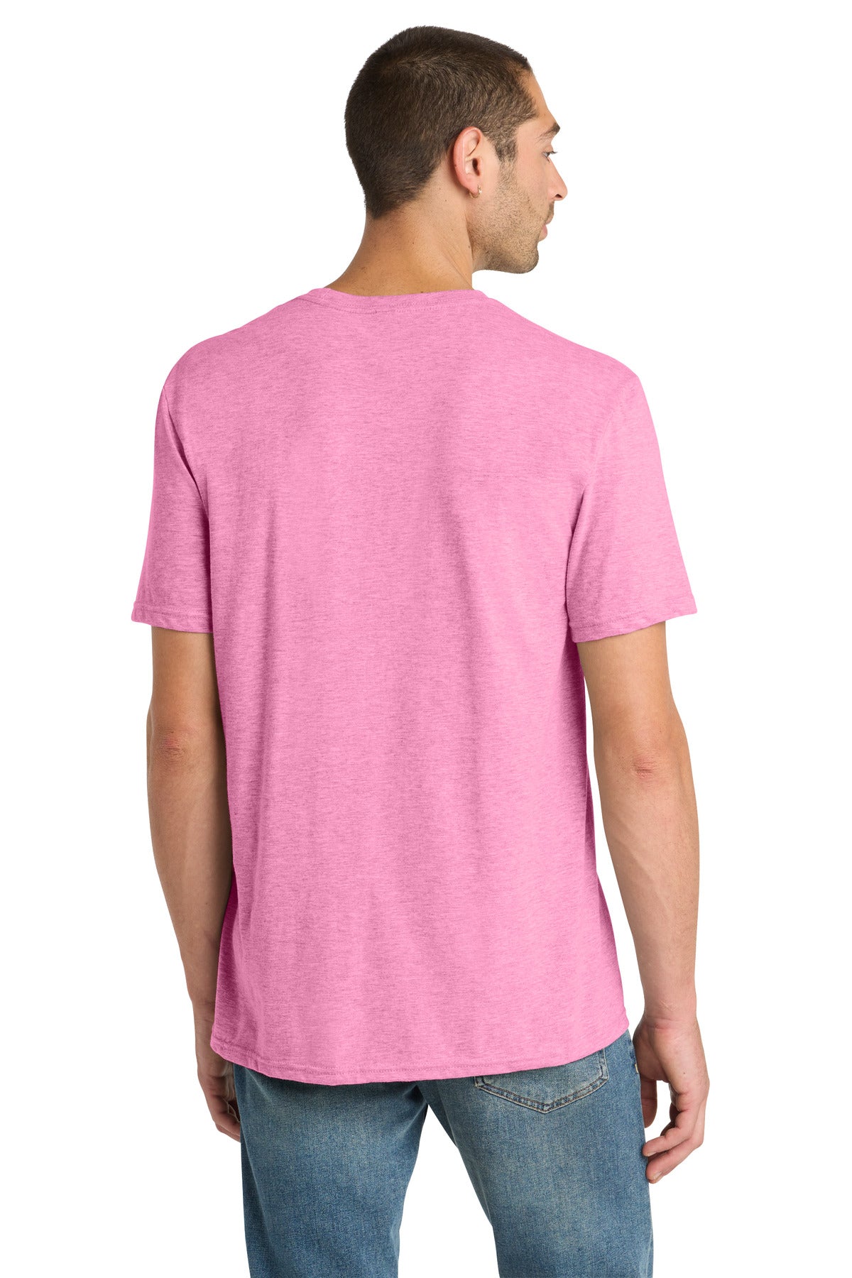 District Perfect Blend CVC Tee. DM108 - Awareness Pink Heather - back