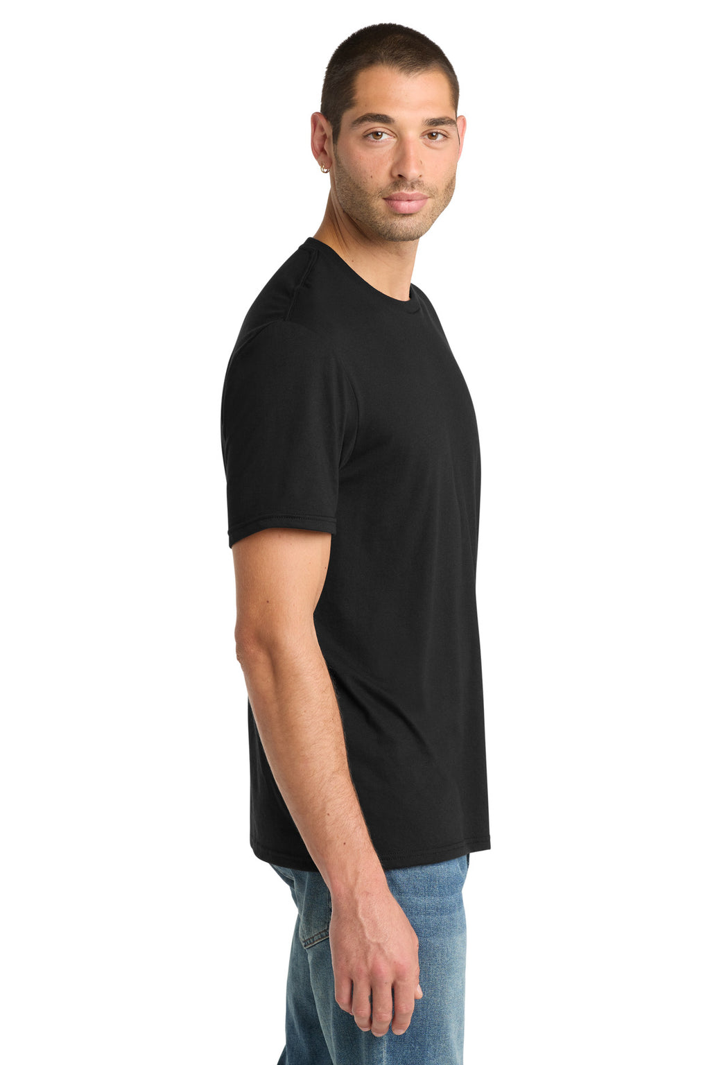 District Perfect Blend CVC Tee. DM108 - Black - side
