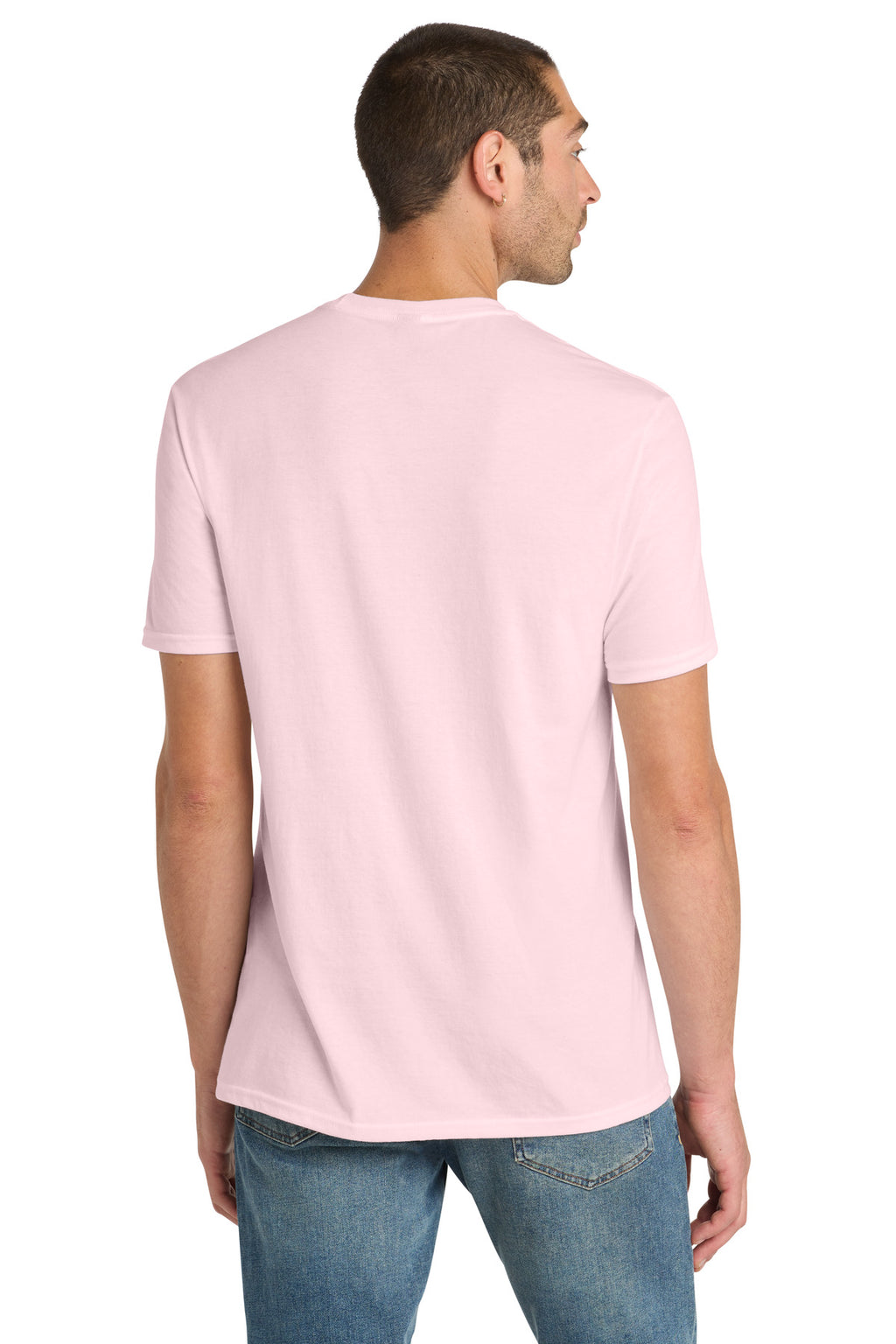 District Perfect Blend CVC Tee. DM108 - Carnation Pink - back