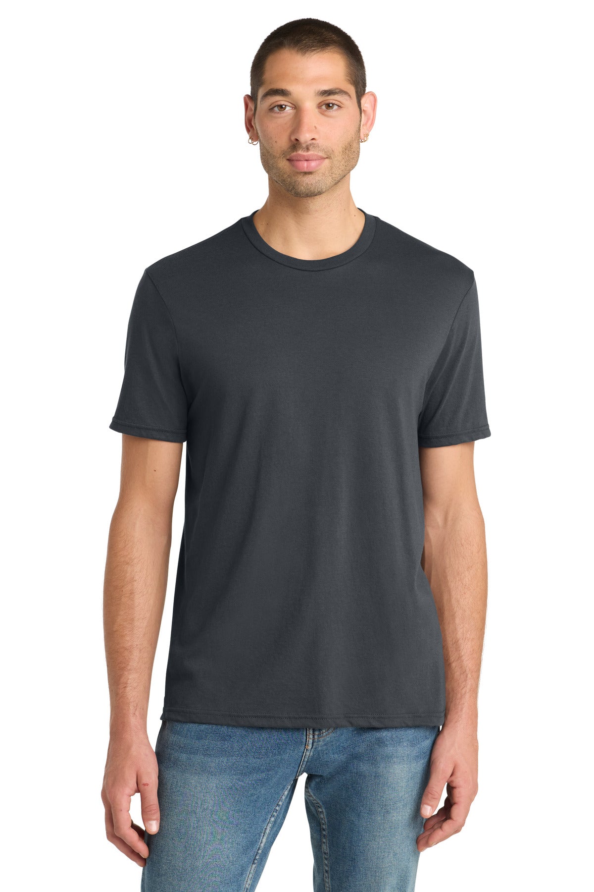 District Perfect Blend CVC Tee. DM108 - Charcoal - front