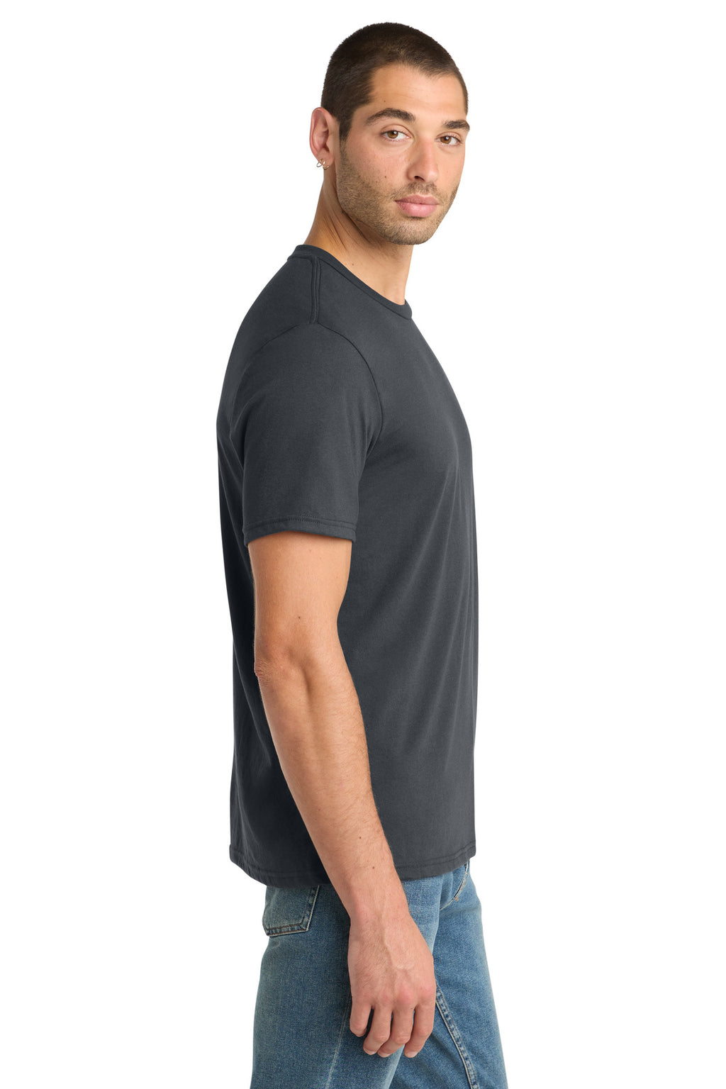 District Perfect Blend CVC Tee. DM108 - Charcoal - side