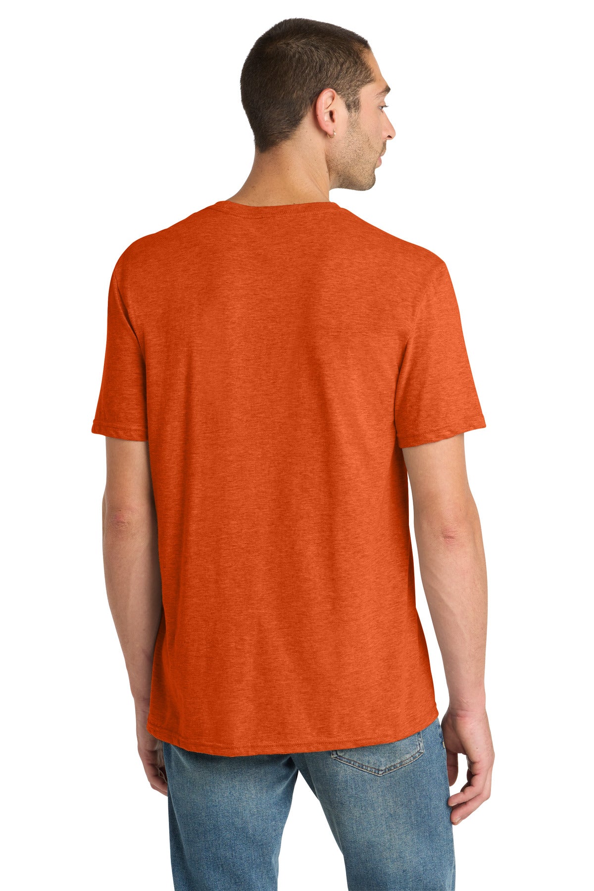 District Perfect Blend CVC Tee. DM108 - Deep Orange Heather - back