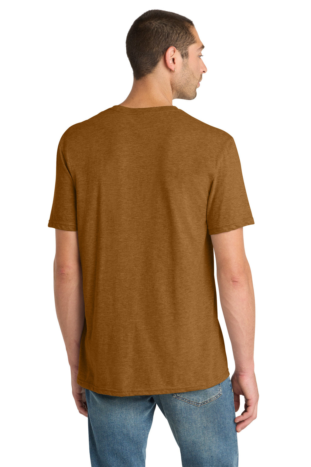 District Perfect Blend CVC Tee. DM108 - Duck Brown Heather - back