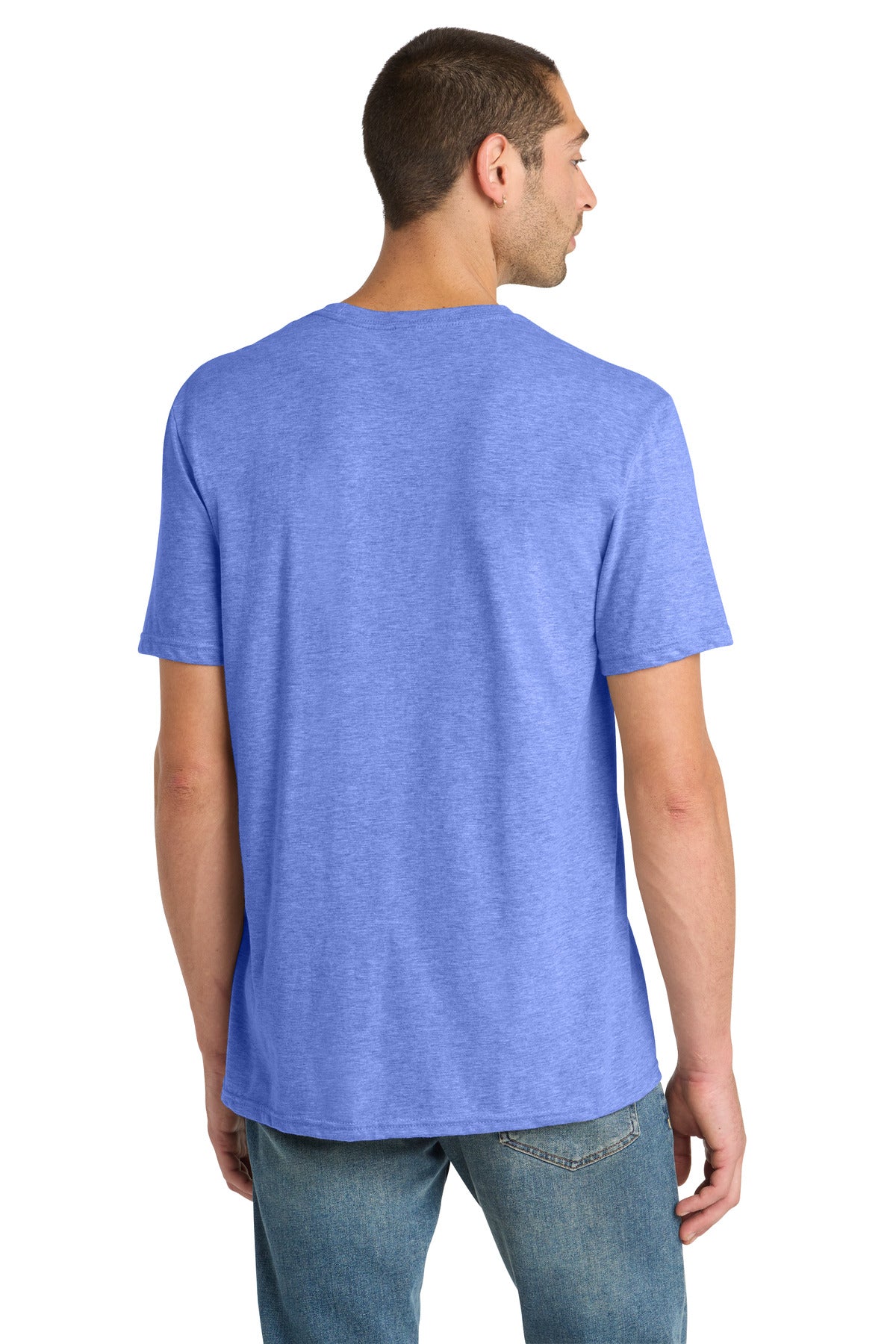 District Perfect Blend CVC Tee. DM108 - Electric Purple Heather - back