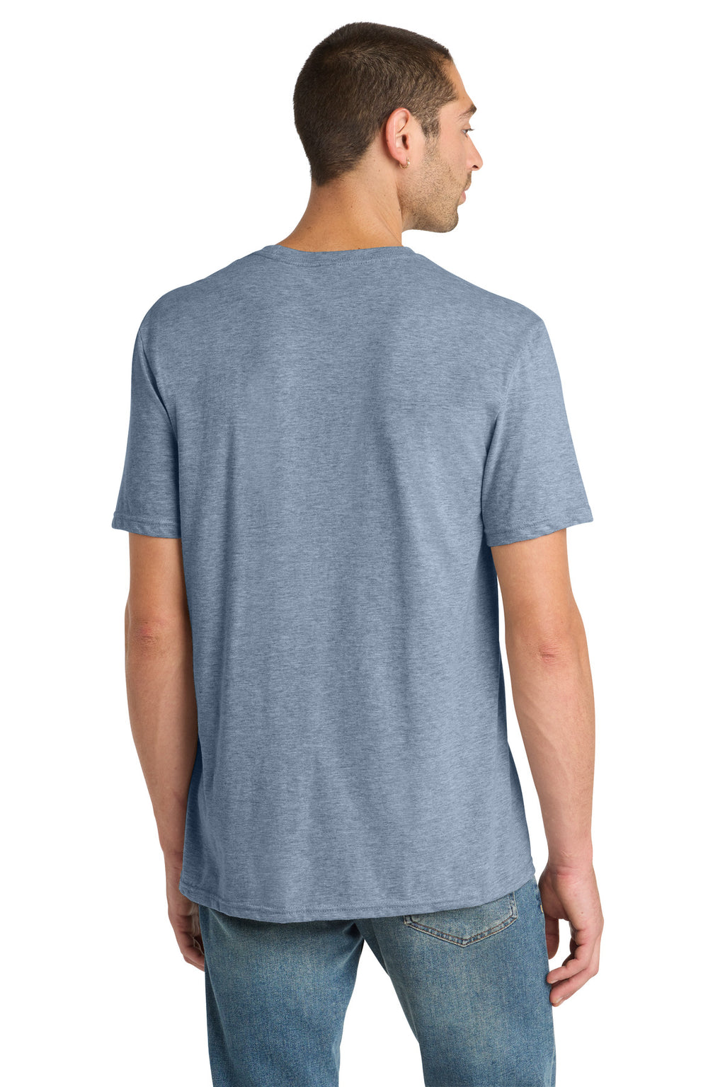 District Perfect Blend CVC Tee. DM108 - Flint Blue Heather - back