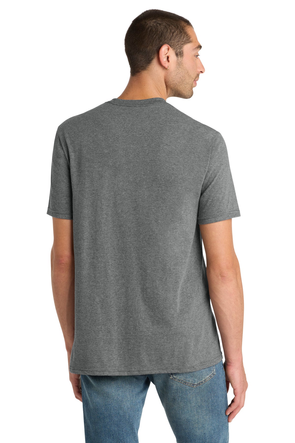 District Perfect Blend CVC Tee. DM108 - Grey Frost - back