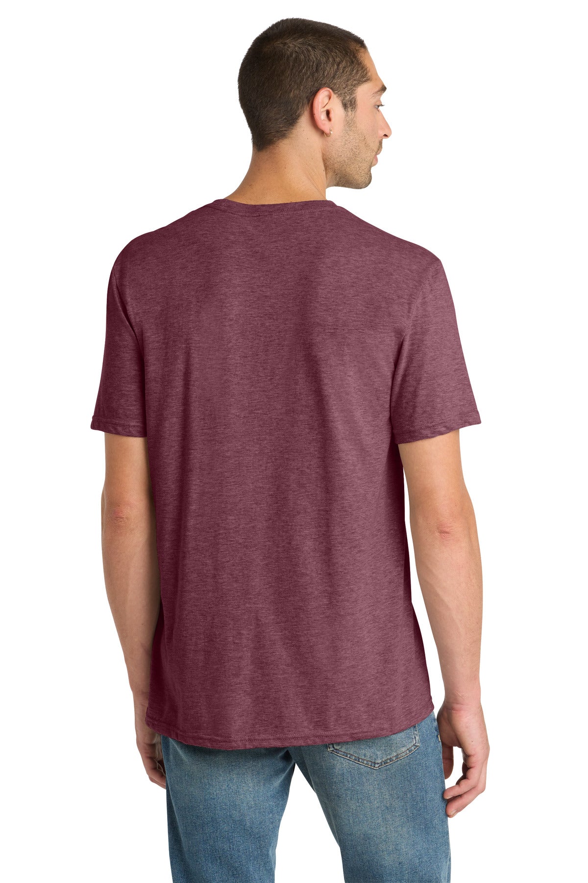 District Perfect Blend CVC Tee. DM108 - Heathered Cardinal - back