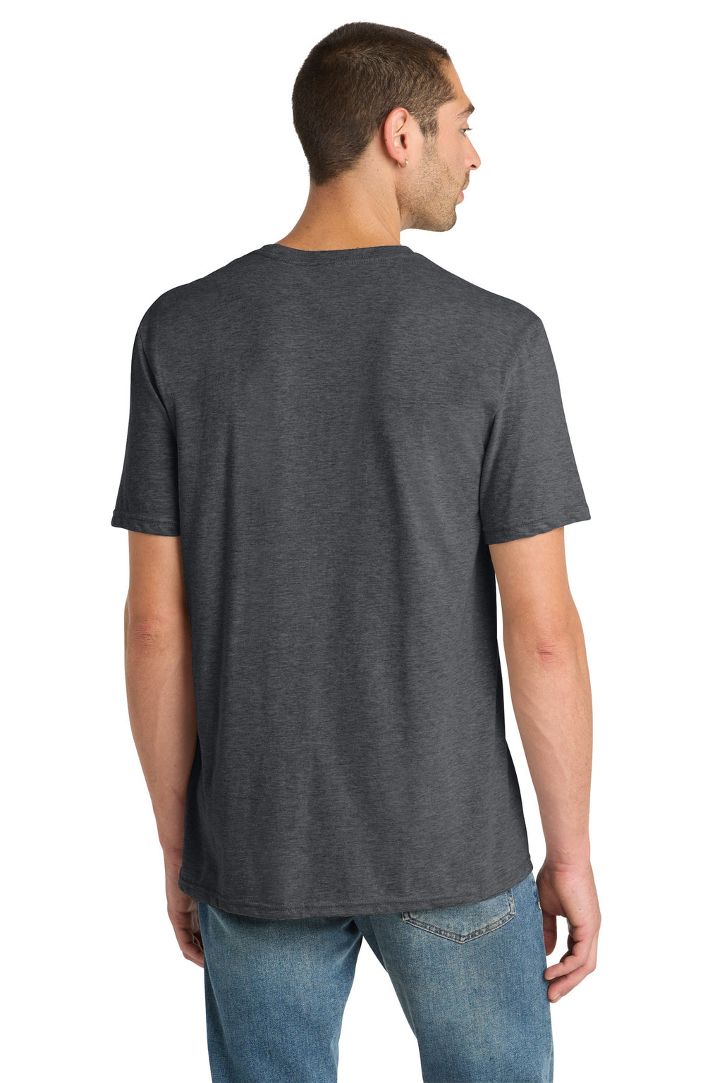 District Perfect Blend CVC Tee. DM108 - Heathered Charcoal - back