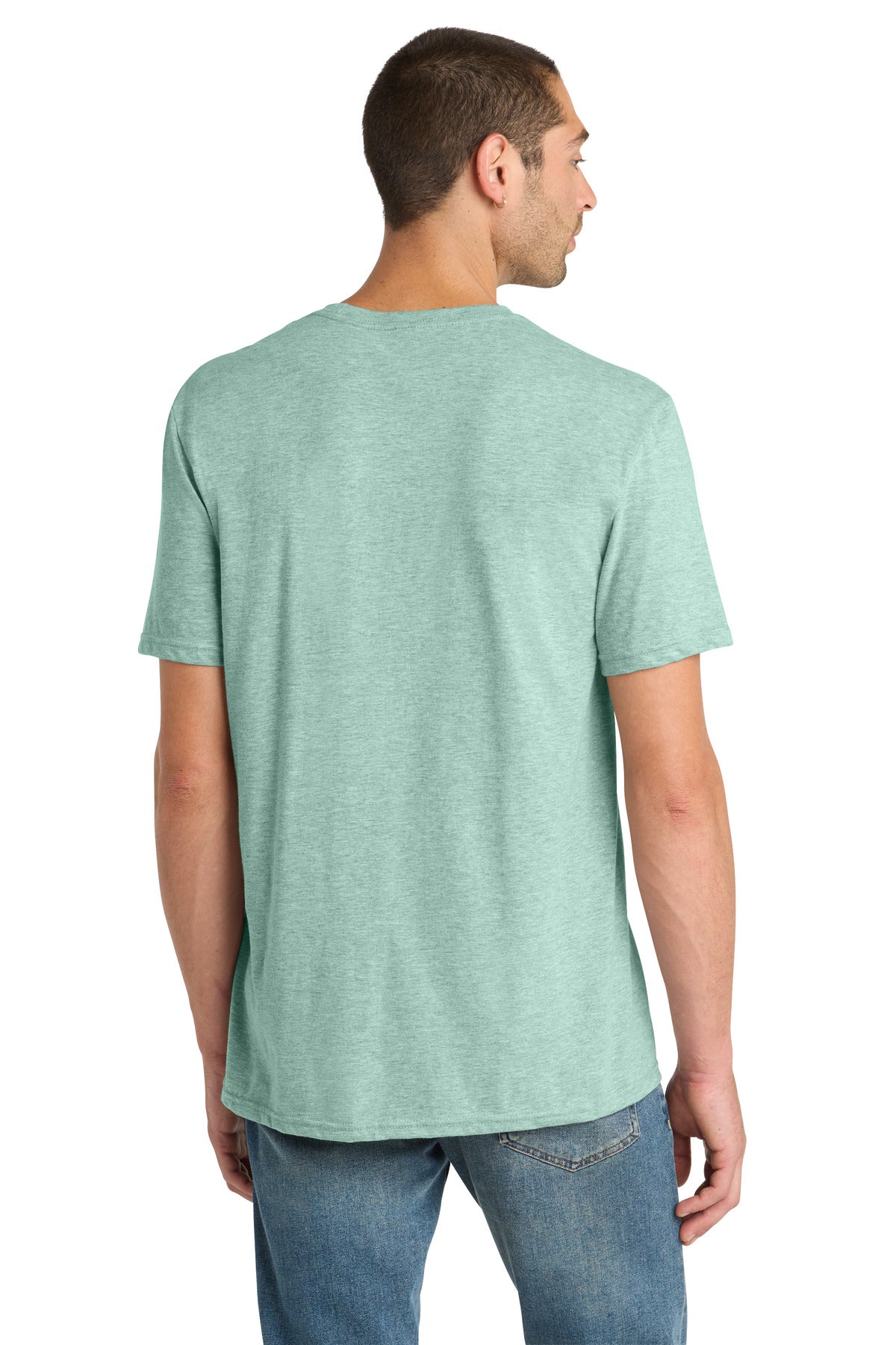 District Perfect Blend CVC Tee. DM108 - Heathered Dusty Sage - back