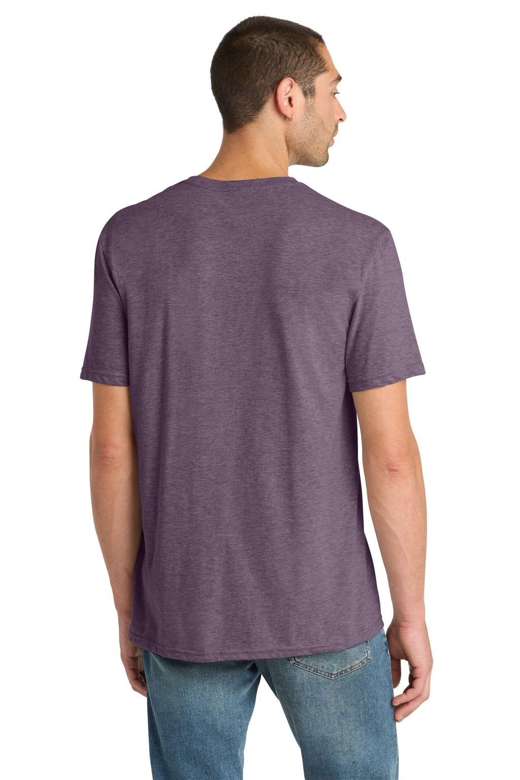 District Perfect Blend CVC Tee. DM108 - Heathered Eggplant - back
