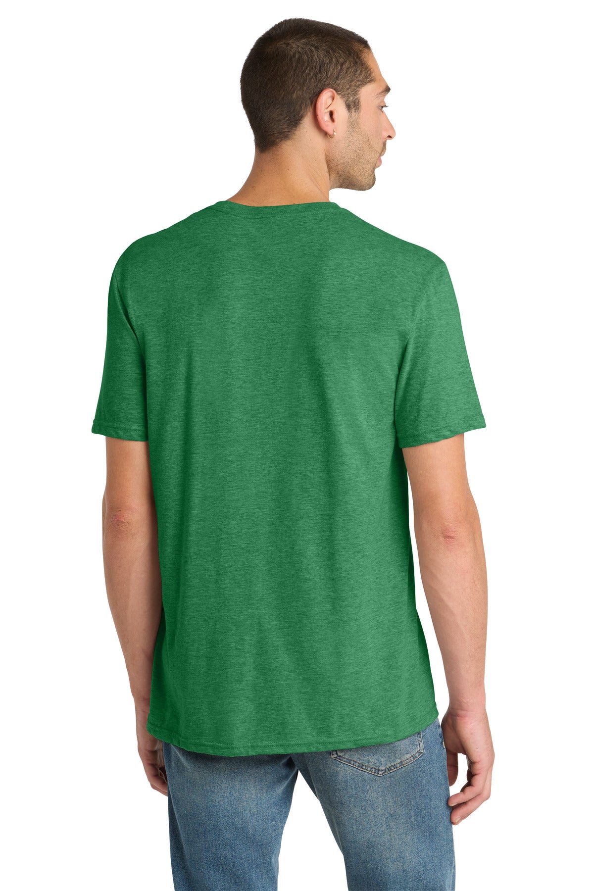 District Perfect Blend CVC Tee. DM108 - Heathered Kelly Green - back