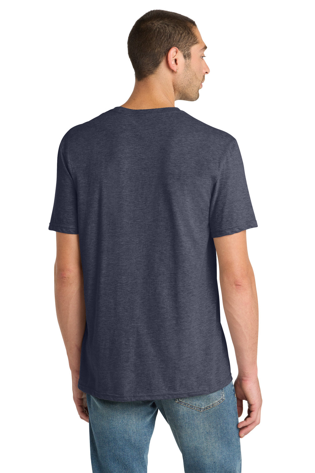 District Perfect Blend CVC Tee. DM108 - Heathered Navy - back