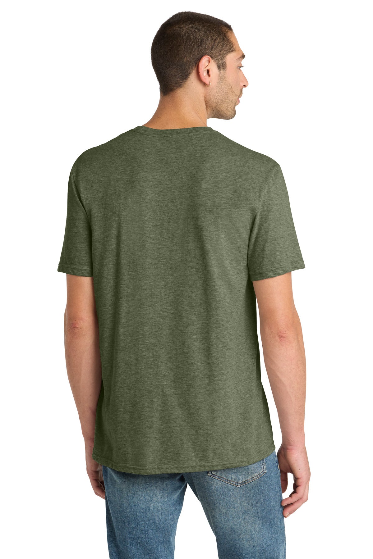 District Perfect Blend CVC Tee. DM108 - Heathered Olive - back